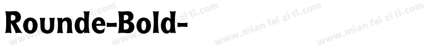 Rounde-Bold字体转换