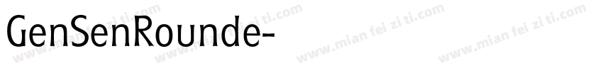 GenSenRounde字体转换
