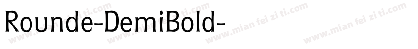 Rounde-DemiBold字体转换
