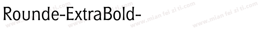 Rounde-ExtraBold字体转换