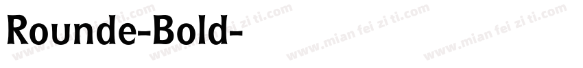 Rounde-Bold字体转换