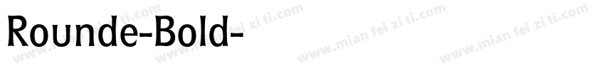 Rounde-Bold字体转换