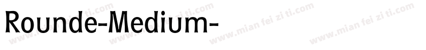 Rounde-Medium字体转换