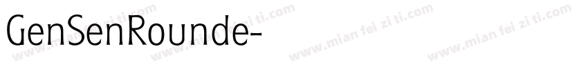 GenSenRounde字体转换