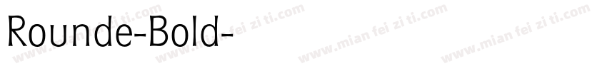 Rounde-Bold字体转换