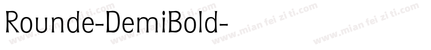 Rounde-DemiBold字体转换