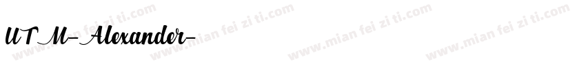 UTM-Alexander字体转换