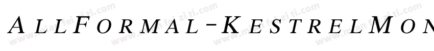AllFormal-KestrelMon字体转换