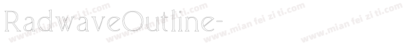 RadwaveOutline字体转换