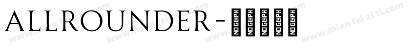 Allrounder字体转换