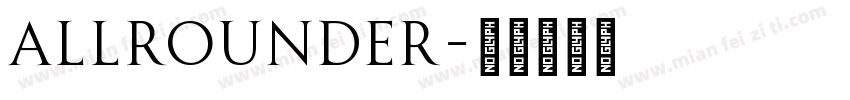 Allrounder字体转换