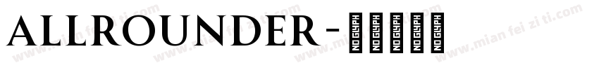 Allrounder字体转换