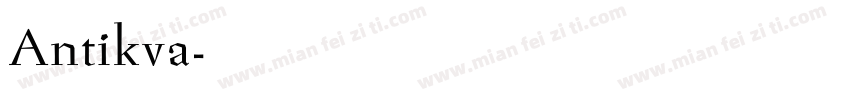 Antikva字体转换