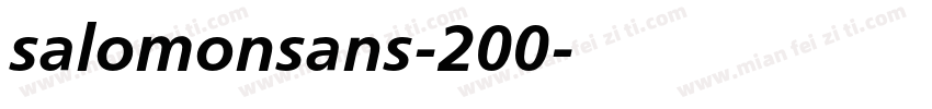 salomonsans-200字体转换