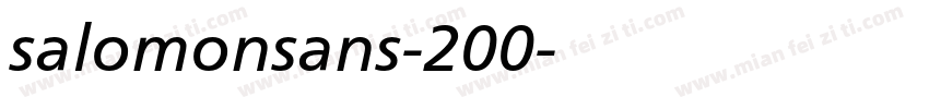 salomonsans-200字体转换