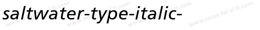 saltwater-type-italic字体转换