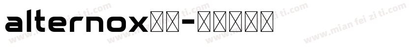 alternox粗体字体转换