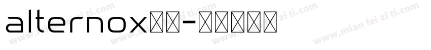 alternox粗体字体转换