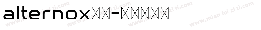 alternox粗体字体转换