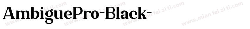 AmbiguePro-Black字体转换
