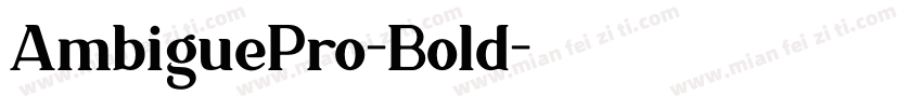 AmbiguePro-Bold字体转换