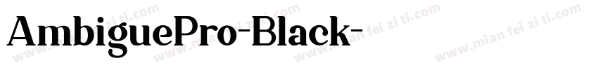 AmbiguePro-Black字体转换