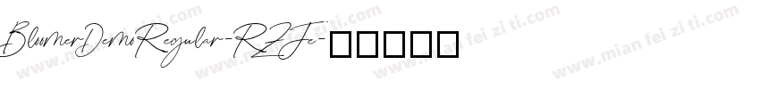 BloomerDemoRegular-RZJe字体转换