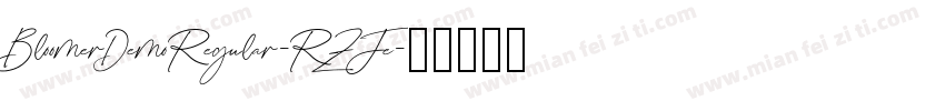 BloomerDemoRegular-RZJe字体转换