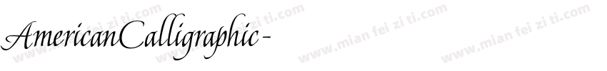 AmericanCalligraphic字体转换