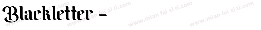 Blackletter字字体转换