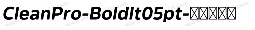 CleanPro-BoldIt05pt字体转换