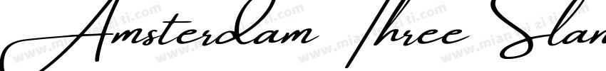 AmsterdamThreeSlant字体转换