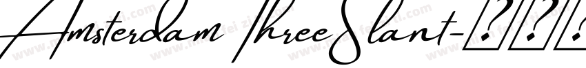 AmsterdamThreeSlant字体转换