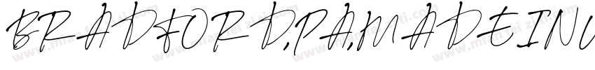 BRADFORD,PA,MADEINU.字体转换