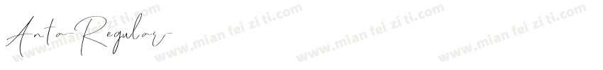 Anta-Regular字体转换