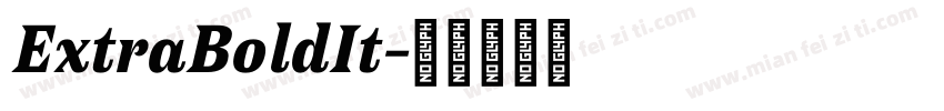 ExtraBoldIt字体转换