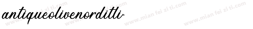 antiqueolivenorditli字体转换