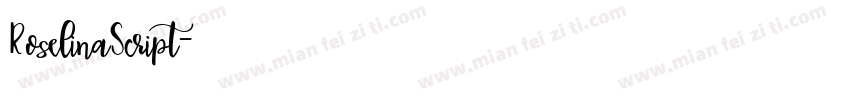 RoselinaScript字体转换