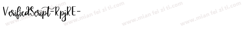 VerifiedScript-RpjRE字体转换