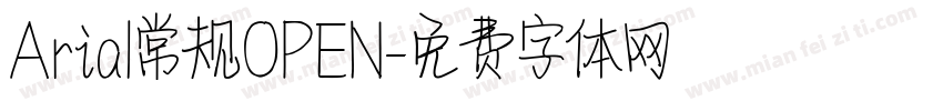 Arial常规OPEN字体转换