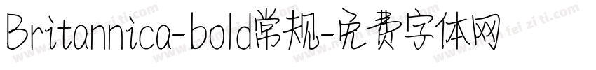 Britannica-bold常规字体转换