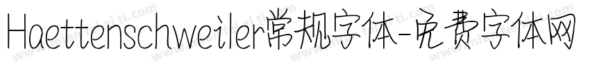 Haettenschweiler常规字体字体转换