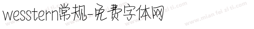 wesstern常规字体转换