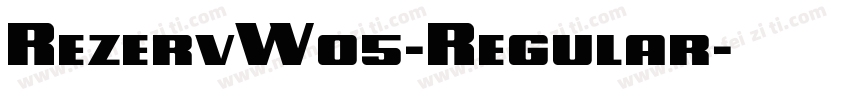 RezervW05-Regular字体转换