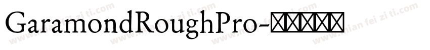 GaramondRoughPro字体转换