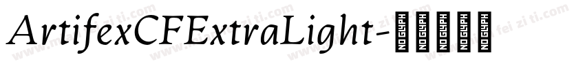 ArtifexCFExtraLight字体转换