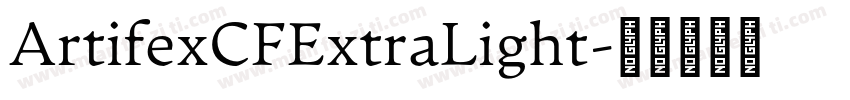 ArtifexCFExtraLight字体转换
