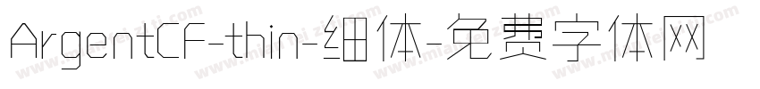 ArgentCF-thin-细体字体转换
