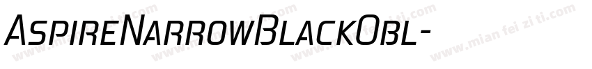 AspireNarrowBlackObl字体转换