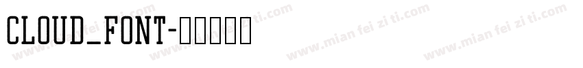 Cloud_Font字体转换
